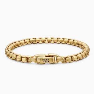 DAVID YURMAN 5mm Men's Box Chain Bracelet 18K Yellow Gold, Large